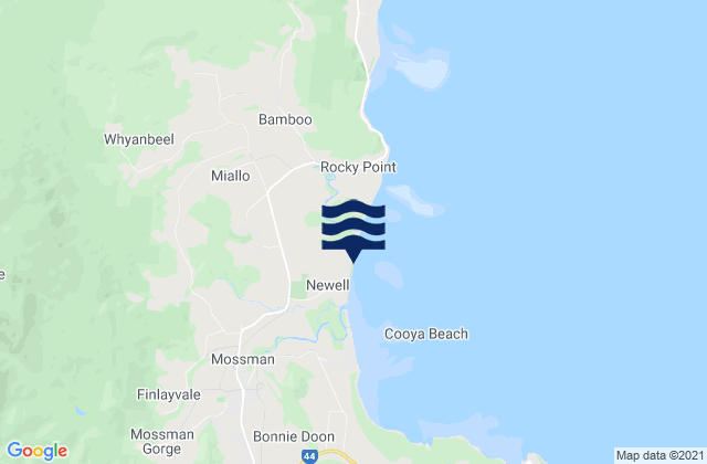 Carte des horaires des marées pour Newell Beach, Australia