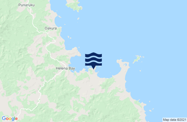 Carte des horaires des marées pour Ngahau Bay, New Zealand