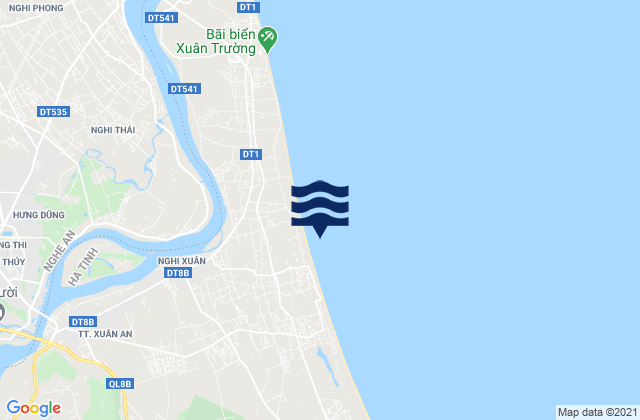 Carte des horaires des marées pour Nghi Xuân, Vietnam