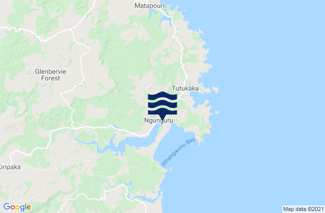 Carte des horaires des marées pour Ngunguru, New Zealand