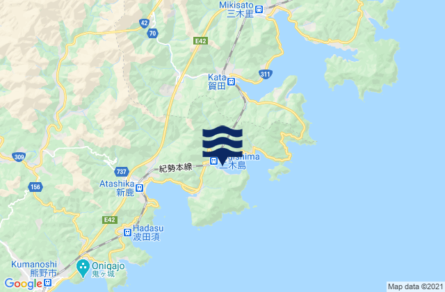 Carte des horaires des marées pour Nigisima, Japan