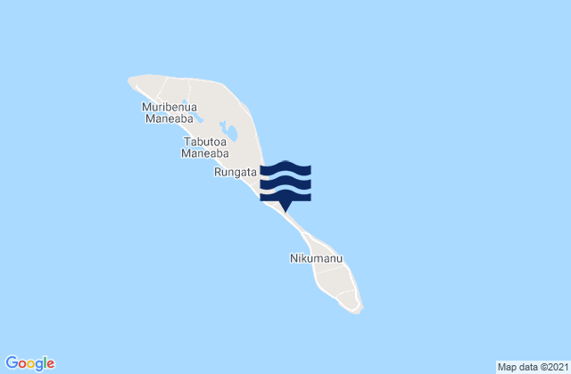 Carte des horaires des marées pour Nikunau, Kiribati