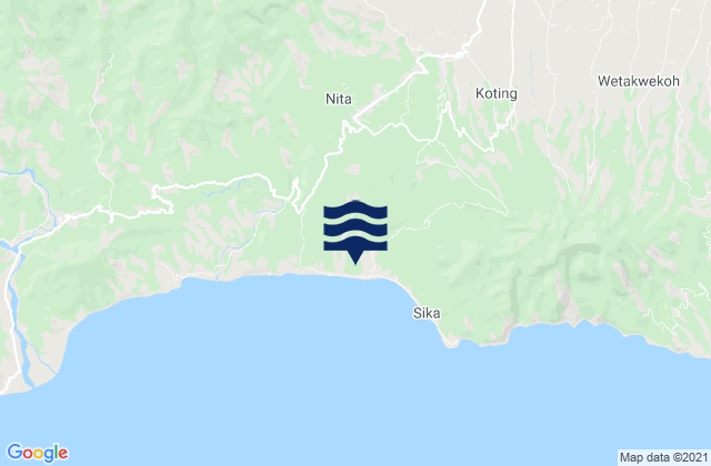 Carte des horaires des marées pour Nita, Indonesia