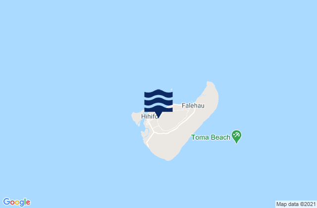 Carte des horaires des marées pour Niuas, Tonga