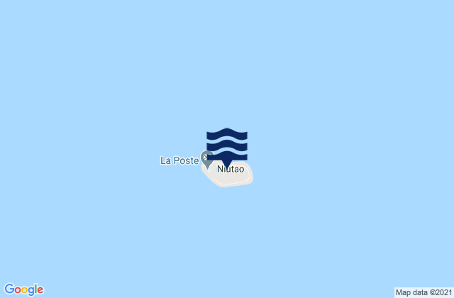 Carte des horaires des marées pour Niutao, Tuvalu