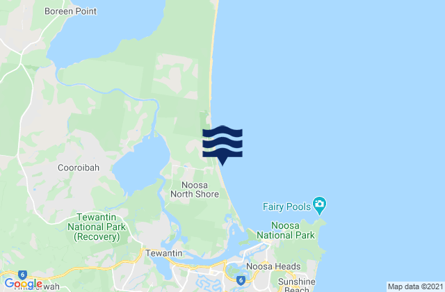 Carte des horaires des marées pour Noosa - First Point, Australia