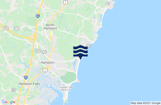 Carte des horaires des marées pour North Hampton, United States