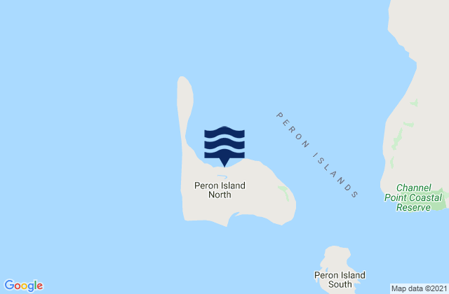 Carte des horaires des marées pour North Peron Island, Australia