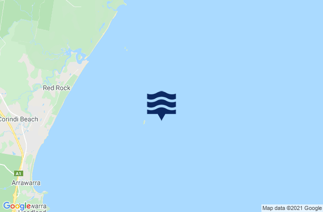 Carte des horaires des marées pour North West Solitary Island, Australia