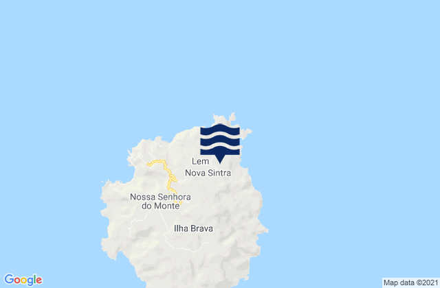 Carte des horaires des marées pour Nova Sintra, Cabo Verde