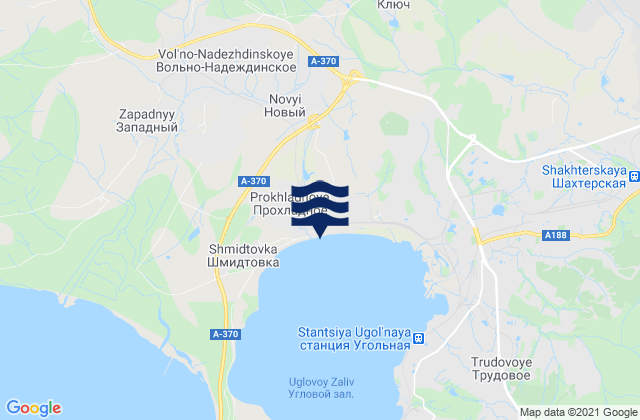 Carte des horaires des marées pour Novyy, Russia