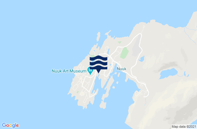 Carte des horaires des marées pour Nuuk, Greenland