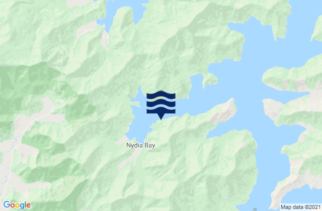 Carte des horaires des marées pour Nydia Bay, New Zealand
