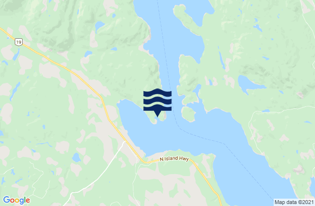 Carte des horaires des marées pour Nymphe Cove, Canada