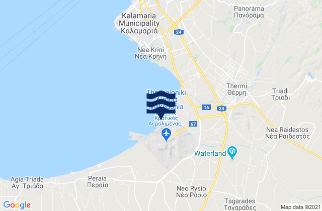 Carte des horaires des marées pour Néo Rýsi, Greece