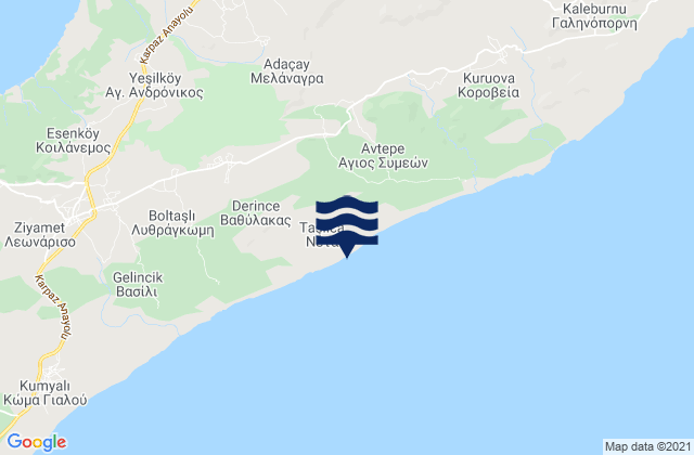 Carte des horaires des marées pour Néta, Cyprus