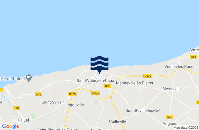 Carte des horaires des marées pour Néville, France