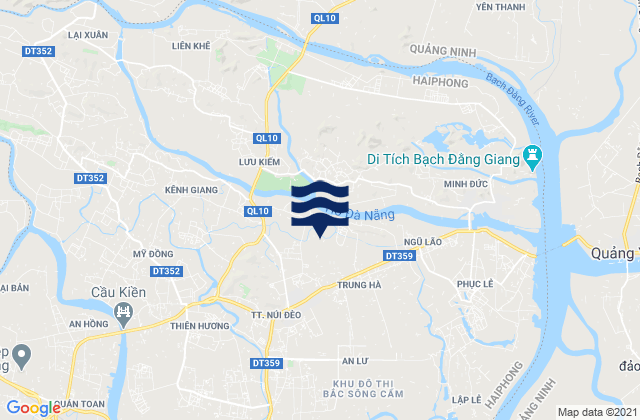 Carte des horaires des marées pour Núi Đèo, Vietnam