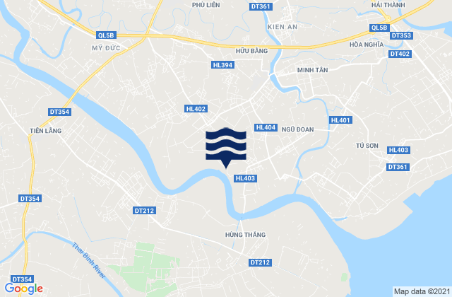 Carte des horaires des marées pour Núi Đối, Vietnam