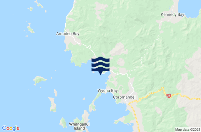 Carte des horaires des marées pour Oamaru, New Zealand