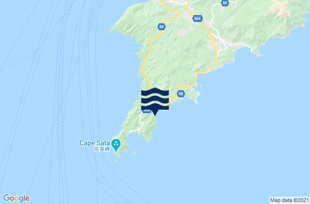 Carte des horaires des marées pour Odomari (Kagosima), Japan