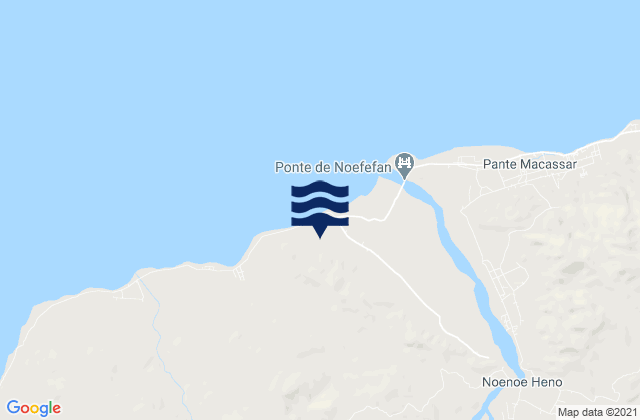 Carte des horaires des marées pour Oesilo, Timor Leste
