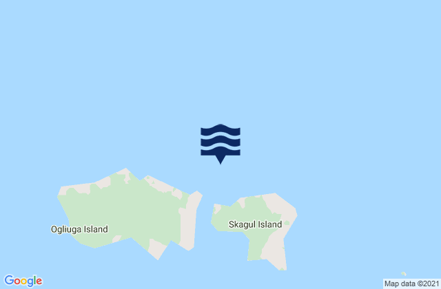 Carte des horaires des marées pour Ogliuga Island pass East of Delarof Is, United States