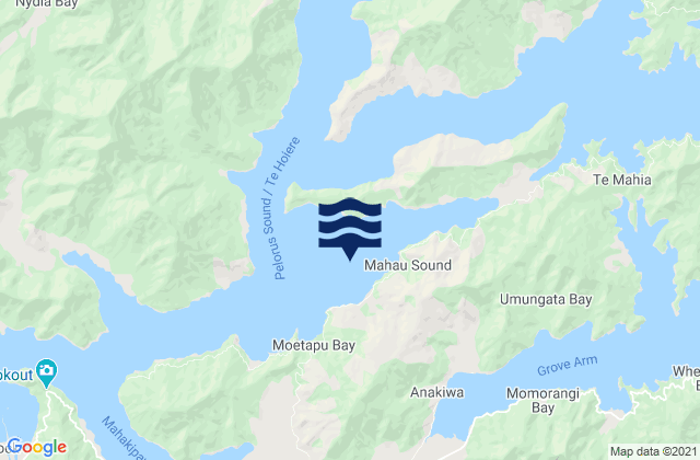 Carte des horaires des marées pour Ohingaroa Bay, New Zealand