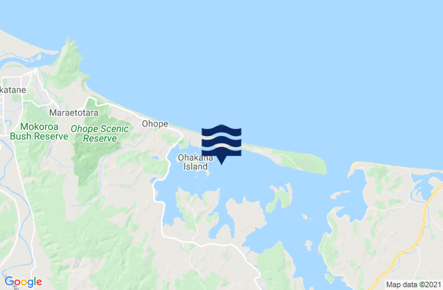 Carte des horaires des marées pour Ohiwa Harbour, New Zealand