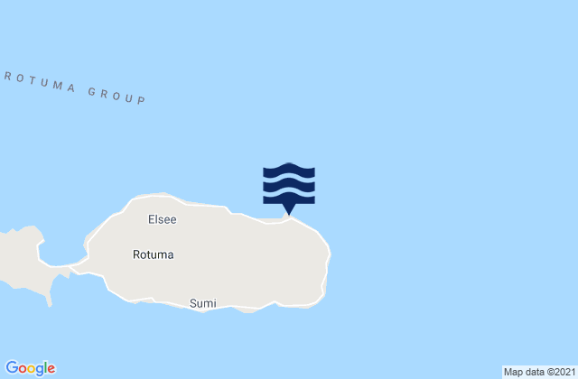 Carte des horaires des marées pour Oinafa, Fiji