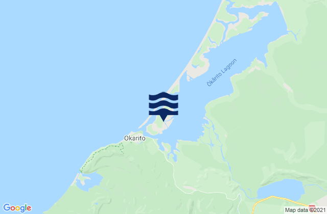 Carte des horaires des marées pour Okarito, New Zealand