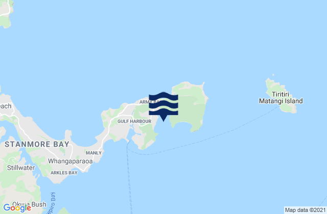 Carte des horaires des marées pour Okoromai Bay, New Zealand