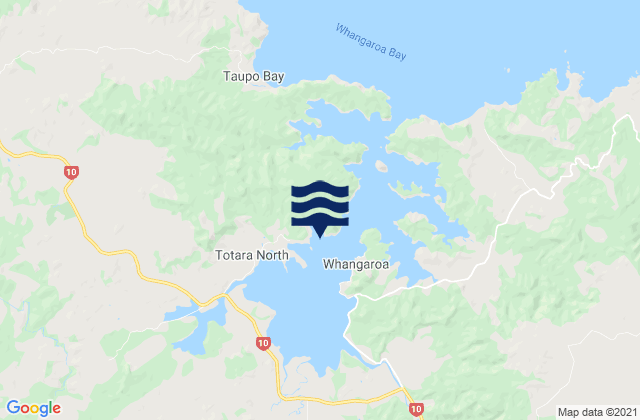 Carte des horaires des marées pour Okura Bay, New Zealand