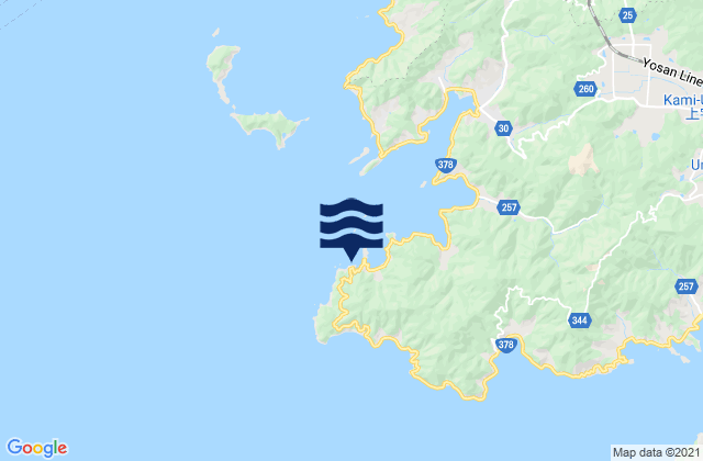 Carte des horaires des marées pour Okuti Wan, Japan