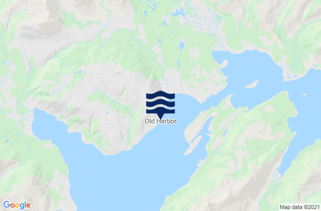 Carte des horaires des marées pour Old Harbor Kodiak Island, United States