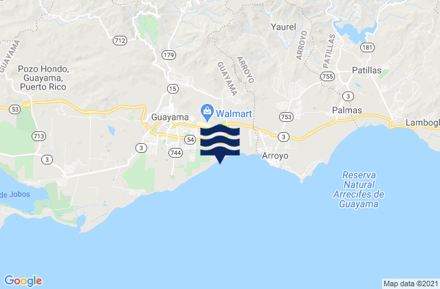 Carte des horaires des marées pour Olimpo, Puerto Rico