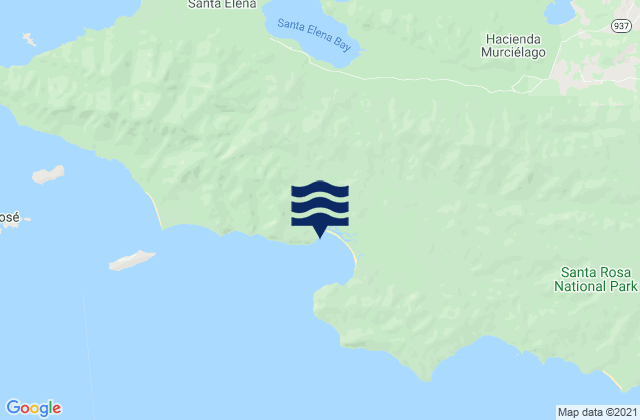 Carte des horaires des marées pour Ollies Point (Potrero Grande), Costa Rica