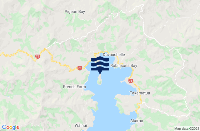 Carte des horaires des marées pour Onawe, New Zealand