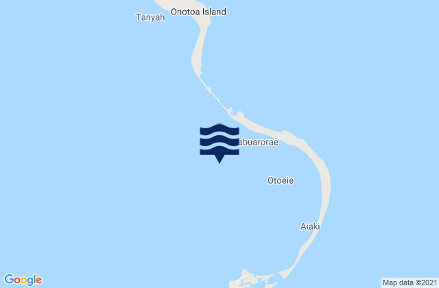 Carte des horaires des marées pour Onotoa, Kiribati