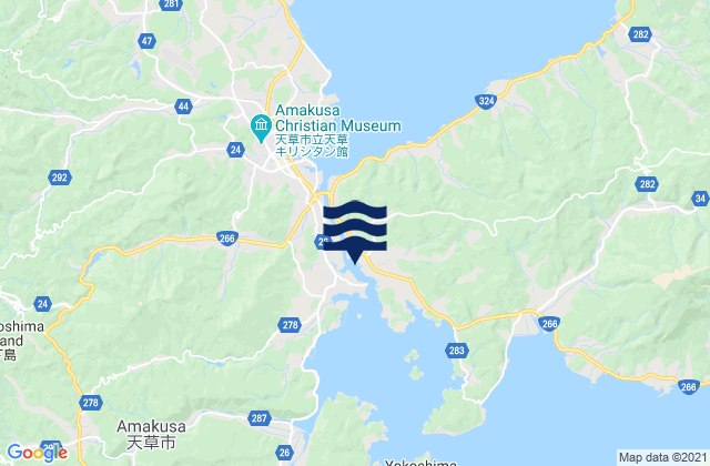 Carte des horaires des marées pour Oomon, Japan