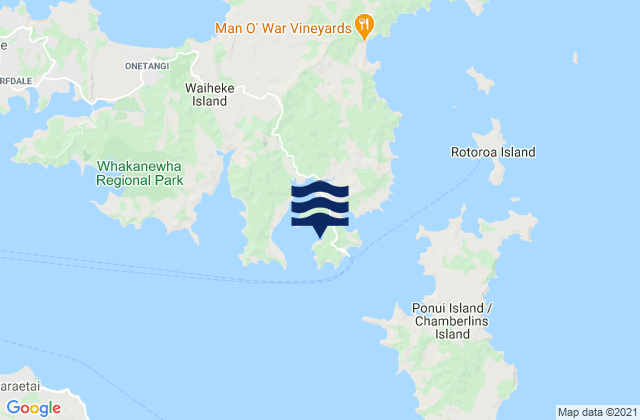 Carte des horaires des marées pour Orapiu Bay, New Zealand