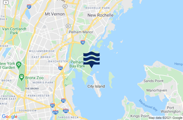 Carte des horaires des marées pour Orchard Beach Bronx, United States