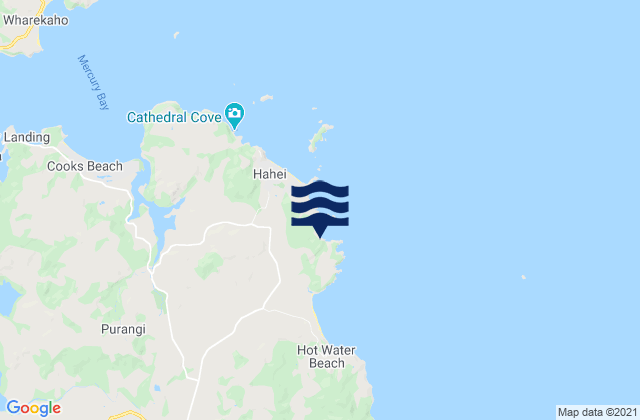 Carte des horaires des marées pour Orua Bay, New Zealand