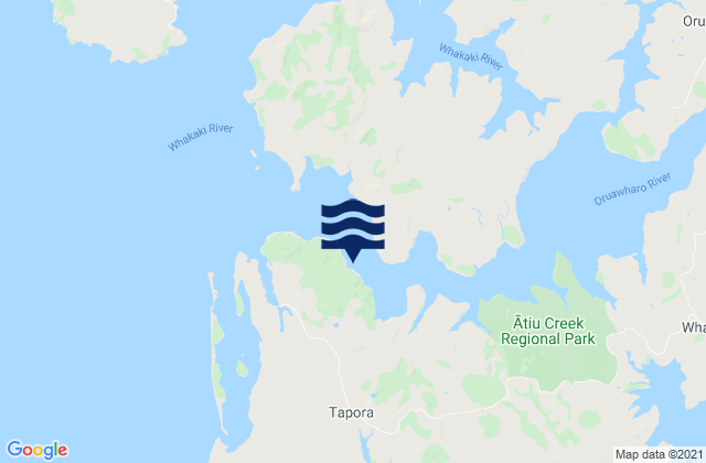 Carte des horaires des marées pour Oruawharo Heads, New Zealand