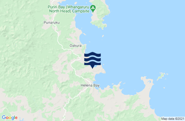 Carte des horaires des marées pour Otara Bay, New Zealand