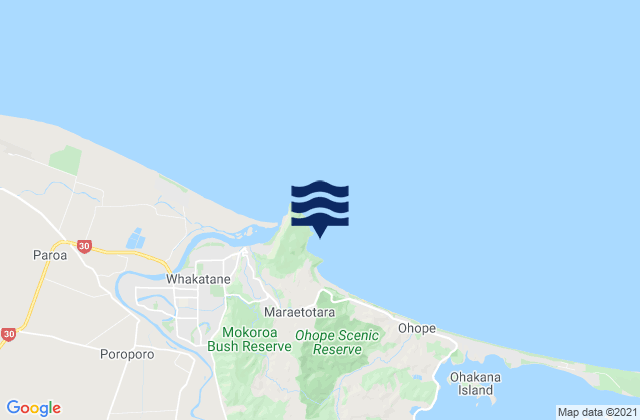 Carte des horaires des marées pour Otarawairere Bay, New Zealand
