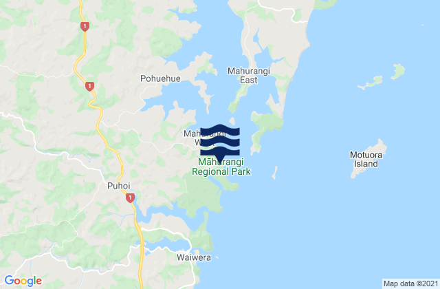 Carte des horaires des marées pour Otarawao Bay, New Zealand