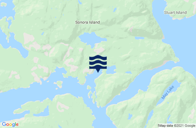 Carte des horaires des marées pour Owen Bay, Canada