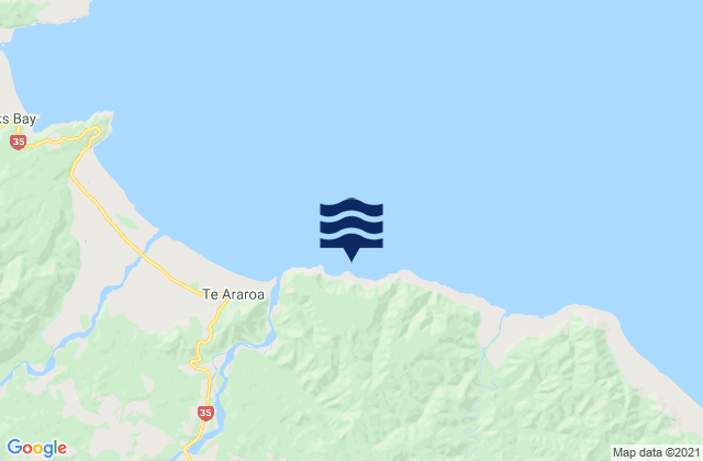 Carte des horaires des marées pour Paengaroa Bay, New Zealand