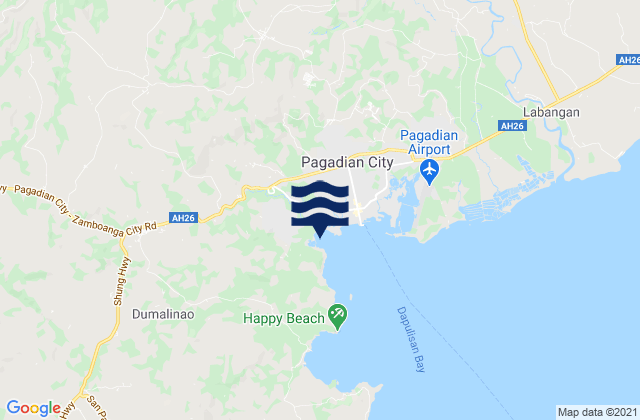 Carte des horaires des marées pour Pagadian City, Philippines